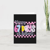 Happy 67 Days Of School Six Seven Meme Boy Girl Te Kaart (Voorkant)