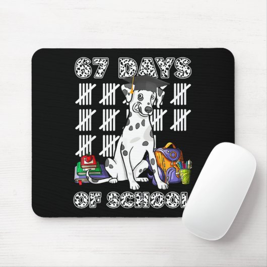 Happy 67 Days School Cute Dog 67 Days Smarter Stud Muismat (Met muis)