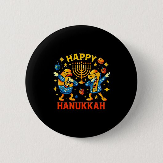 Happy 67 Hanukkah Funny Holiday Meme Design  Ronde Button 5,7 Cm (Voorkant)
