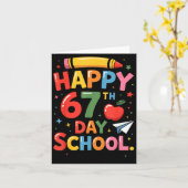 Happy 67 Th Day Of School - I Survived 67 Days Of  Kaart (Gele Bloem)