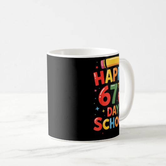 Happy 67 Th Day Of School - I Survived 67 Days Of Koffiemok (Voorkant rechts)