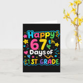 Happy 67th Day Of 1st Grade School Meme 67 Kids Te Kaart (Gele Bloem)