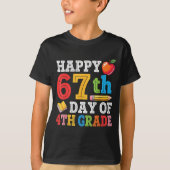 Happy 67th Day Of 4th Grade Teacher Student 67 Day T-shirt (Voorkant)