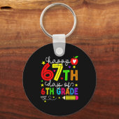 Happy 67th Day Of 6th Grade Teacher Student Six Se Sleutelhanger (Voorkant)