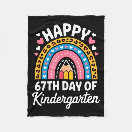 Happy 67th Day Of Kindergarten 67 Meme 6 7 Funny S Fleece Deken (Voorkant)