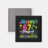 Happy 67th Day Of Kindergarten School Meme 67 Kids Magneet (Voorkant / Achterkant)