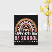 Happy 67th Day Of School 67 Days Rainbow Teachers Kaart (Gele Bloem)