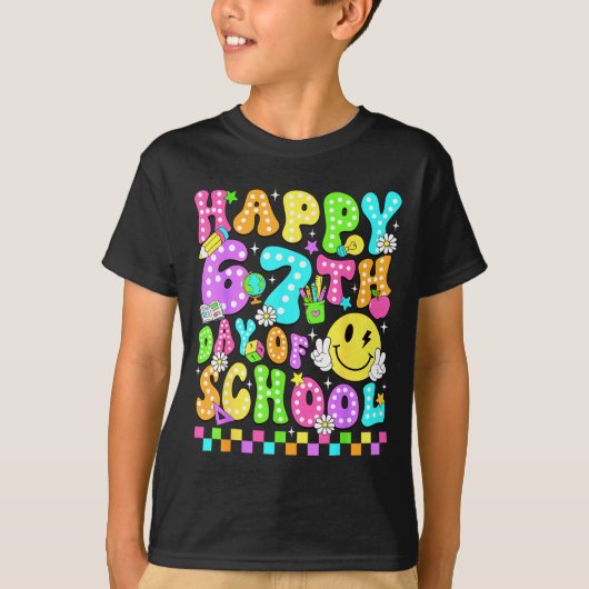 Happy 67th Day Of School 67 Days Smarter Teacher G T-shirt (Voorkant)