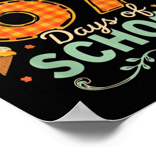 Happy 67th Day Of School Funny Teacher Thanksgivin Poster (Hoek)