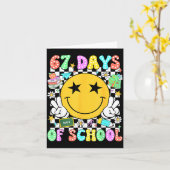 Happy 67th Day Of School Vibes Smile Face 67 Days  Kaart (Gele Bloem)