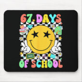 Happy 67th Day Of School Vibes Smile Face 67 Days Muismat (Voorkant)