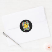 Happy 67th Day Of School Vibes Smile Face 67 Days Ronde Sticker (Envelop)