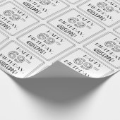 HAPPY 69TH BIRTHDAY; Art Deco Style; aangepaste na Cadeaupapier (Hoek)