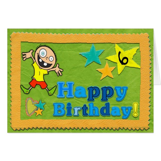 Happy 6th Birthday (Voorkant Horizontaal)