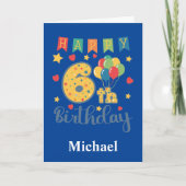 Happy 6th Birthday Card Kaart (Voorkant)