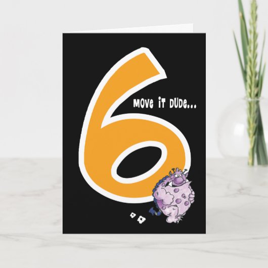 Happy 6th Birthday Kaart (Voorkant)