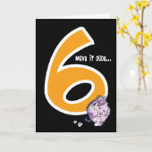 Happy 6th Birthday Kaart (Gele Bloem)