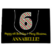 Happy 6th Birthday & Merry Kerstmis, aangepaste na Groot Cadeauzakje (Voorkant)