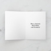 Happy 6th Birthday & Merry Kerstmis, aangepaste na Kaart (Binnen)