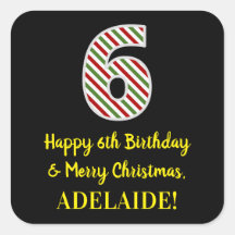 Happy 6th Birthday & Merry Kerstmis, aangepaste na