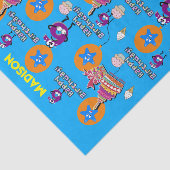 Happy 6th Birthday Tissue Paper #6 Blue Tissuepapier (Detail)