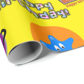 Happy 6th Birthday Wrapping Paper Balloons #6 Cadeaupapier (Rol Hoek)