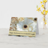 Happy 6th Jubileum roos Kaart (Gele Bloem)
