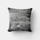 "Happy 6th Sugar&Iron Wedding Jubileum" Kussen (Voorkant)
