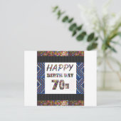 Happy 70th Birthday Briefkaart (Staand voorkant)