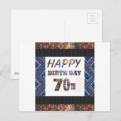 Happy 70th Birthday Briefkaart (Voorkant / Achterkant)
