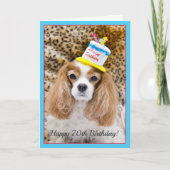 Happy 70th Birthday Cavalier King Charles Birthday Kaart (Voorkant)