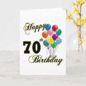 Happy 70th Birthday Gifts en Birthday Apparel Kaart (Gele Bloem)