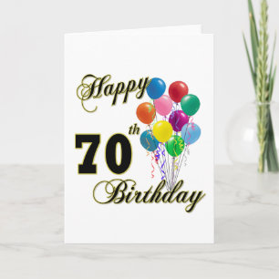 Happy 70th Birthday Gifts en Birthday Apparel Kaart