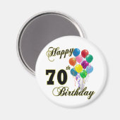Happy 70th Birthday Gifts en Birthday Apparel Magneet (Voorkant / Achterkant)