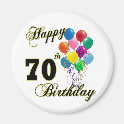 Happy 70th Birthday Gifts en Birthday Apparel Magneet (Voorkant)