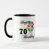 Happy 70th Birthday Gifts en Birthday Apparel Mok (Links)