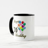 Happy 70th Birthday Gifts en Birthday Apparel Mok (Voorkant links)