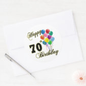 Happy 70th Birthday Gifts en Birthday Apparel Ronde Sticker (Envelop)