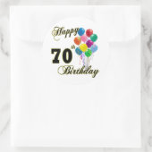 Happy 70th Birthday Gifts en Birthday Apparel Ronde Sticker (Tas)