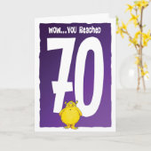 Happy 70th Birthday Kaart (Gele Bloem)