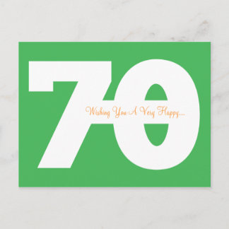 Happy 70th Birthday Milestone Briefkaarten - in he