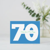 Happy 70th Birthday Milestone Briefkaarten - in he (Staand voorkant)