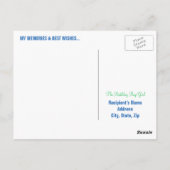 Happy 70th Birthday Milestone Briefkaarten - in he (Achterkant)