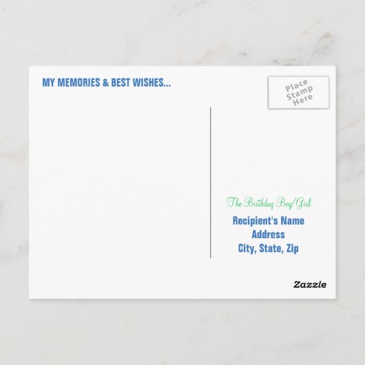 Happy 70th Birthday Milestone Briefkaarten - in he (Achterkant)