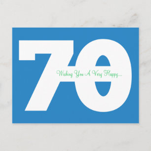 Happy 70th Birthday Milestone Briefkaarten - in he