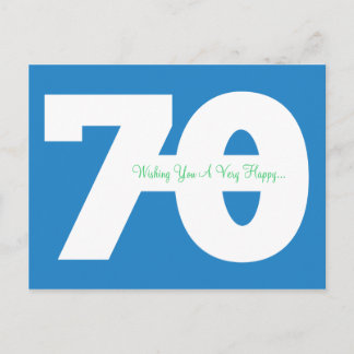 Happy 70th Birthday Milestone Briefkaarten - in he