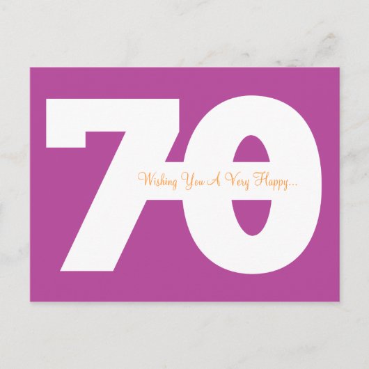 Happy 70th Birthday Milestone Briefkaarten - Magen (Voorkant)