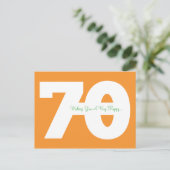 Happy 70th Birthday Milestone Briefkaarten - Sinaa (Staand voorkant)
