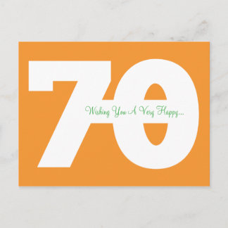 Happy 70th Birthday Milestone Briefkaarten - Sinaa