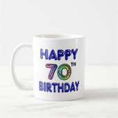 Happy 70th Birthday Mok in ballonlettertype (Links)